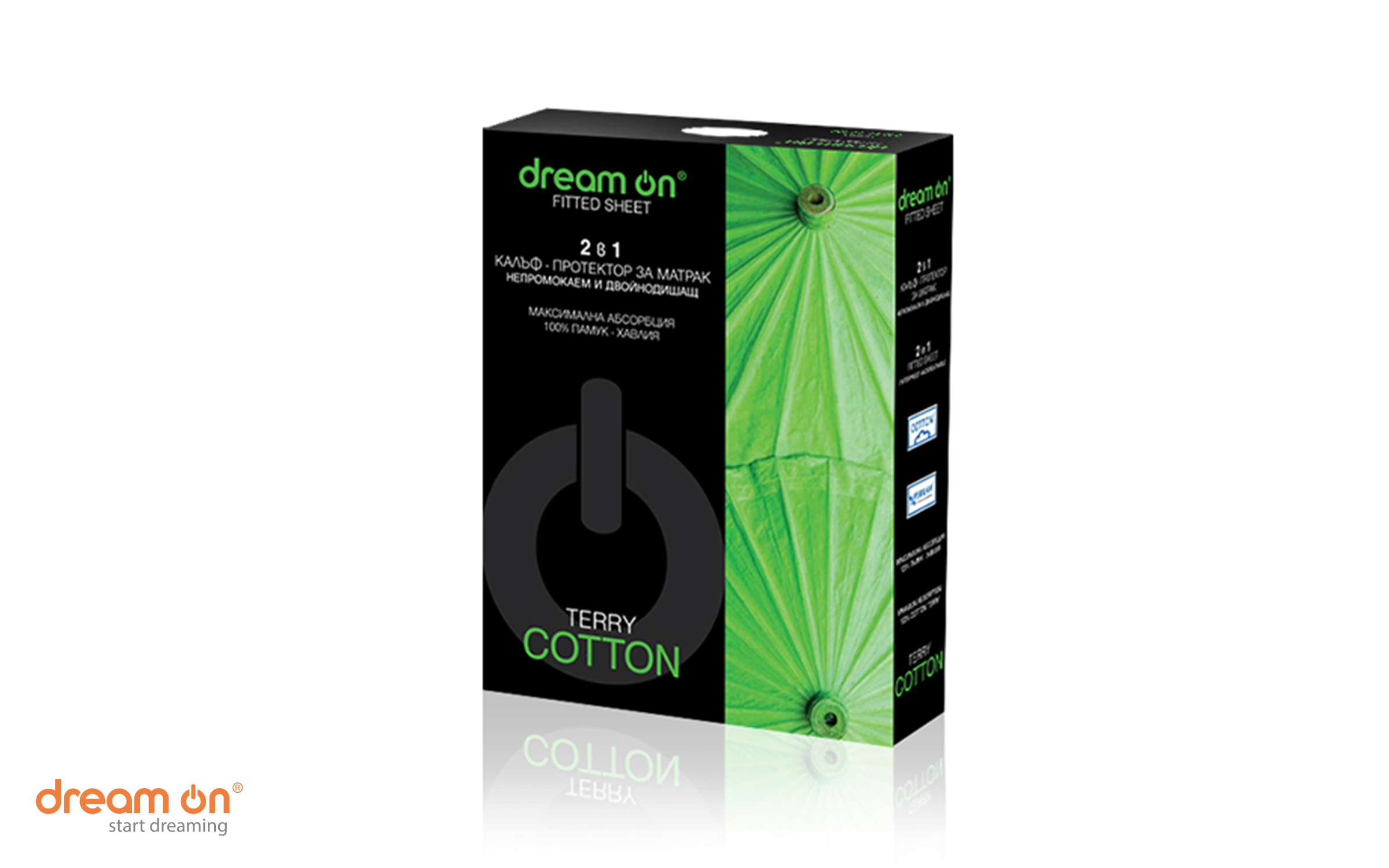 Protector pentru saltea 150/190 - 200 Terry Cotton, alb  2